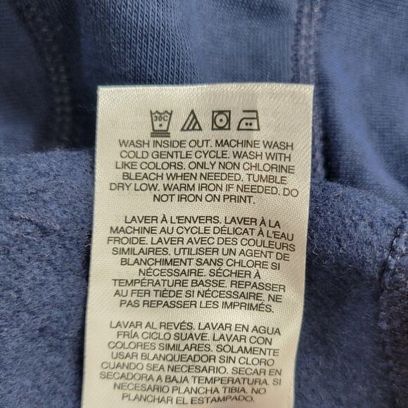 Adidas Youth Hoodie Size L 14/16 Navy Grey‎ Spell Out Logo Fleece Pullover NEW - Picture 6 of 14